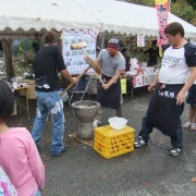 餅付き