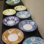 様々なサイズの皿