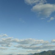 石鎚山と月